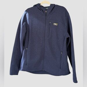 L.L Bean Men’s Navy Utility Jacket with Hood Pre-Loved LARGE Reg Slightly Fitted